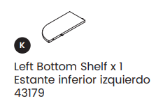 Left Bottom Shelf | Delta Children Parts