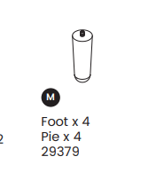 Foot-rubber Wood-taper/w171180