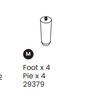 Foot-rubber Wood-taper/w171180