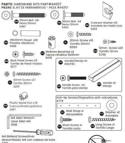 Hardware Kit W/pulls