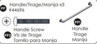 Pull (metal, W/screws) 1