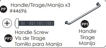 Pull (metal, W/screws) 1
