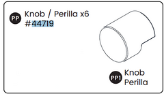 Knob, (metal W/ Screw)