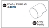 Knob, (metal W/ Screw)
