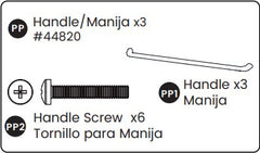 Pull (metal, W/screws)