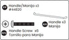 Pull (metal, W/screws)