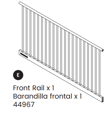 Front Rail (w/logo)