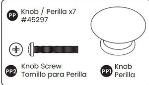 Wood Knob W/screw 7