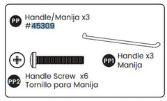 Pull (metal, W/screws)
