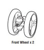 Front or Rear Swivel Wheel 1pc 1