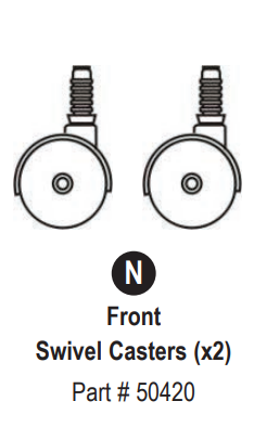Front Swivel Wheels 1 pc 1