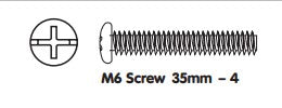 Bassinet M6x36mm/ 3.5cm Screw 1 pc 1