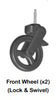 Front Swivel Wheel 1pc 1
