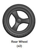 Rear Wheel (No Axle) 1 pc 1