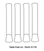Table Foot (longer Legs) 1 Pc 1
