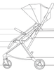 Stroller Frame Includes Seat, Harness, & Front Wheels 1