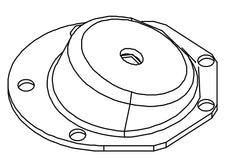 Clipped Corner Metal Leg Base