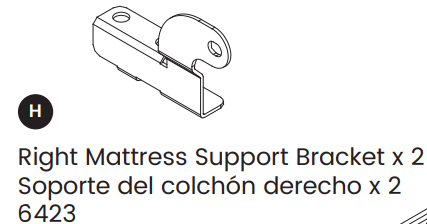 Right Mattress Support Bracket