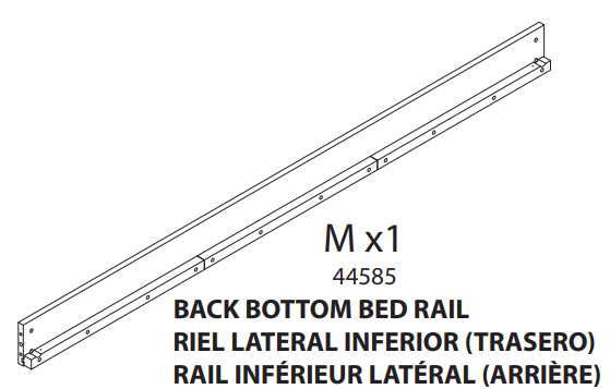 Back Bottom Bed Rail | Delta Children Parts