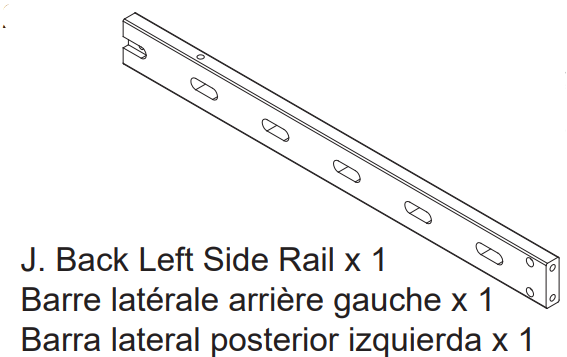 Back Left Side Rail | Delta Children Parts