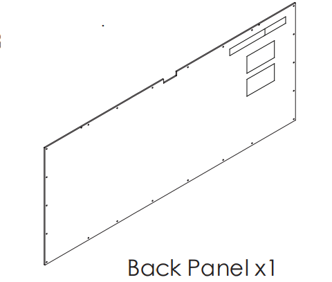Ms32222 Delta Rear Panel Back Panel | Delta Children Parts