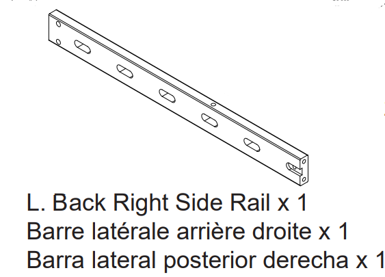 Back Right Side Rail | Delta Children Parts