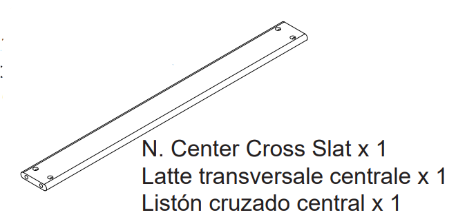 Center Cross Slat | Delta Children Parts