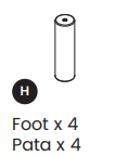 Foot (rubber Wood)