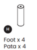 Foot (rubber Wood)