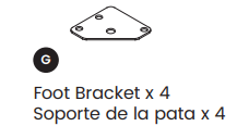 Foot Bracket (metal) | Delta Children Parts