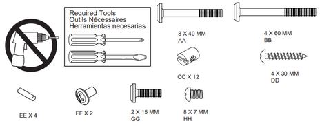 Hardware Kit Gn Wood Bed