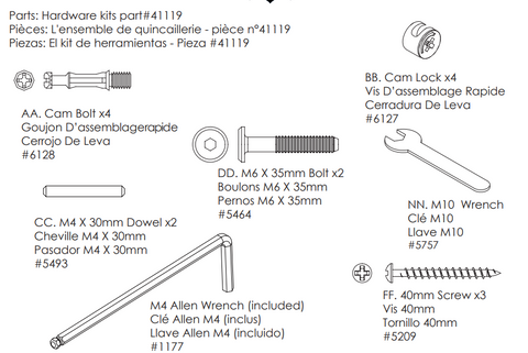 Hardware Kit W/knobs