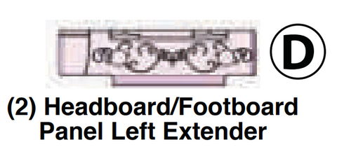 Headboard/Footboard Panel Left Extender