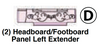 Headboard/Footboard Panel Left Extender