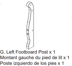 Left Footboard Post