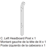 Left Headboard Post