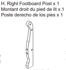 Right Footboard Post