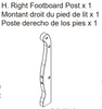 Right Footboard Post