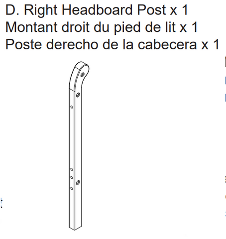 Right Headboard Post