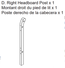Right Headboard Post
