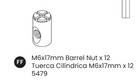 Barrel Nut (m6x10dx17l-c6.5) 1