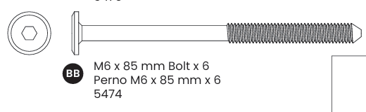 Bolt M6-1.0x85mm Jcb M4 Dr 13mm Shd 1