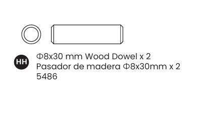 Dowel-m8x30mm Wood 1