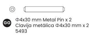 Dowel-m4x30mm Steel 1