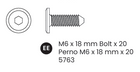 Bolt M6-1.0x18mm M4 Dr 13mm 1