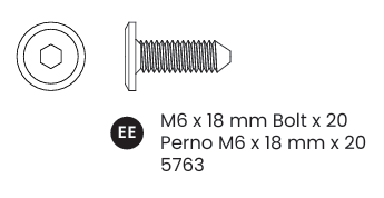 Bolt M6-1.0x18mm M4 Dr 13mm 1