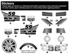 Stickers - Grand Prix Race Car Bed Red