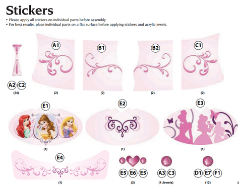 Stickers - Princess Carriage Bed Pink