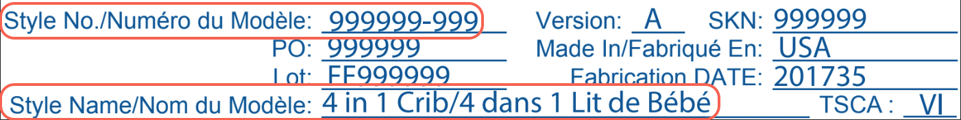 Product sticker showing SKU and title information